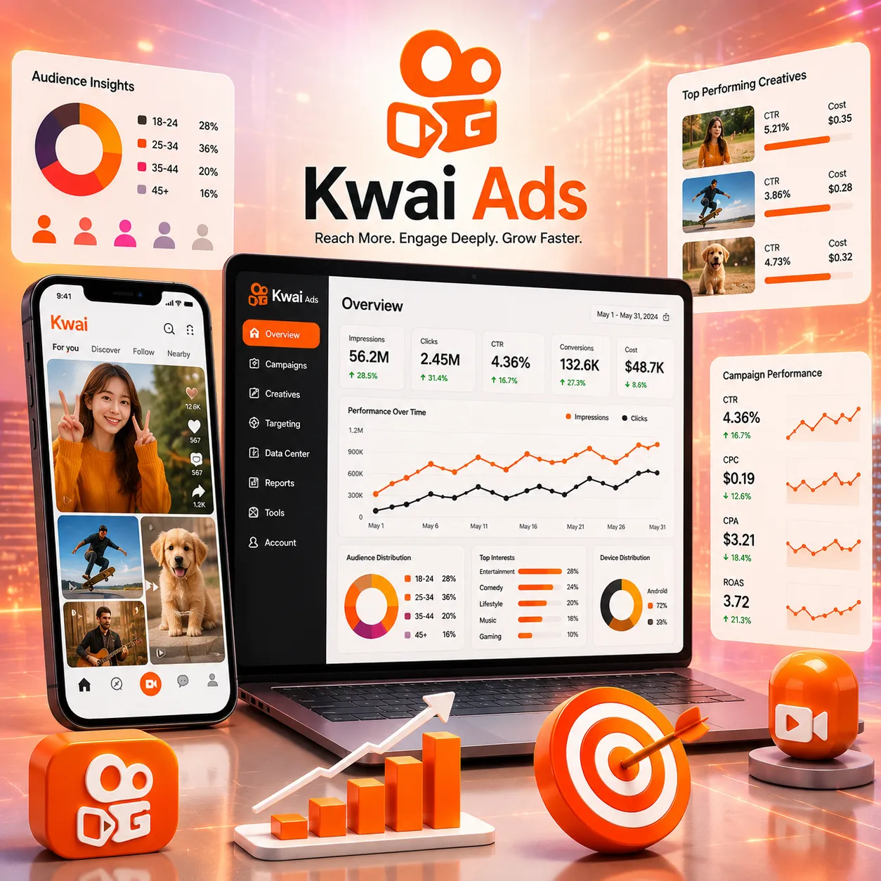 Kwai 广告代投服务｜短视频广告投放与新兴市场流量增长 - JZADS