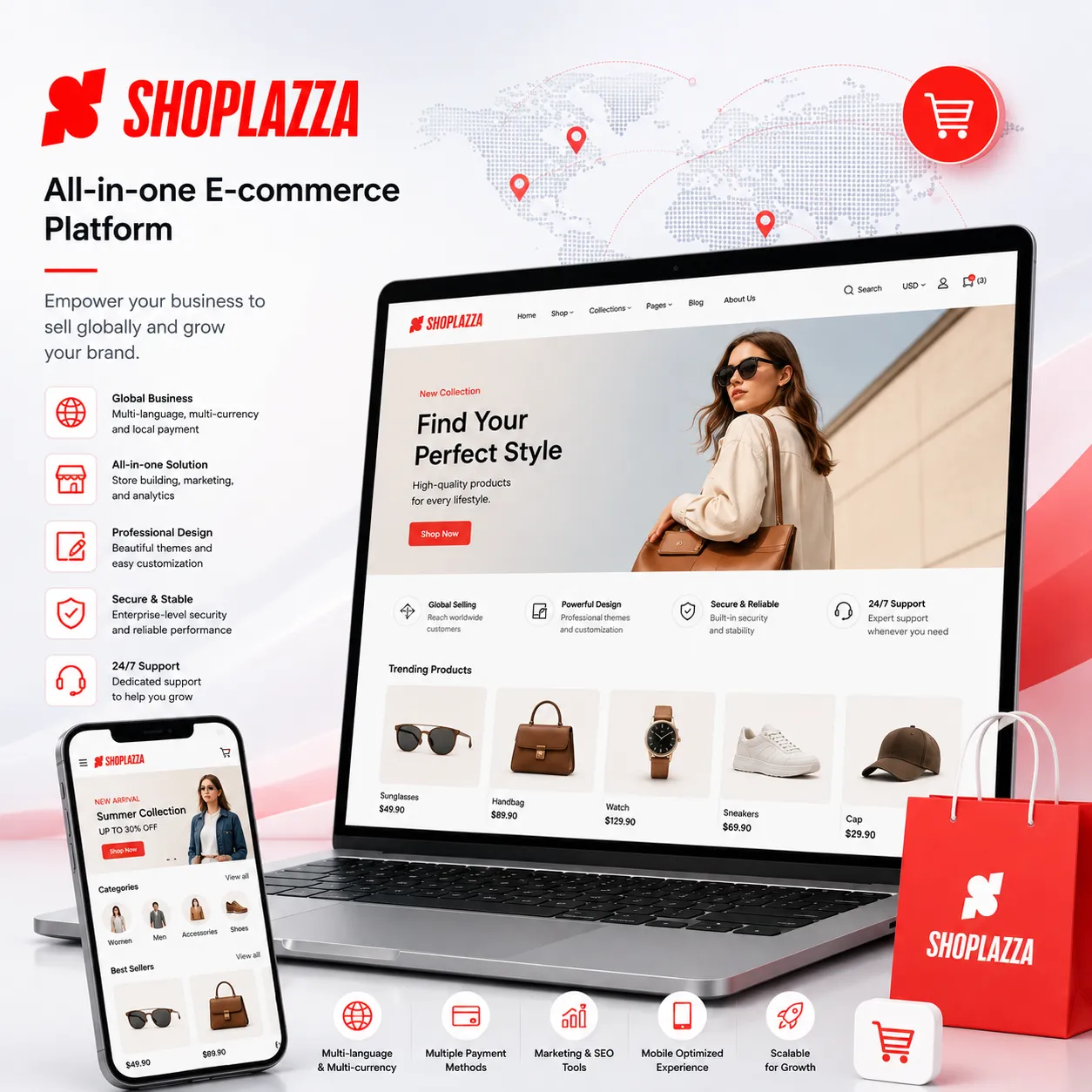 Shoplazza（店匠）独立站开发｜跨境电商建站与品牌出海解决方案