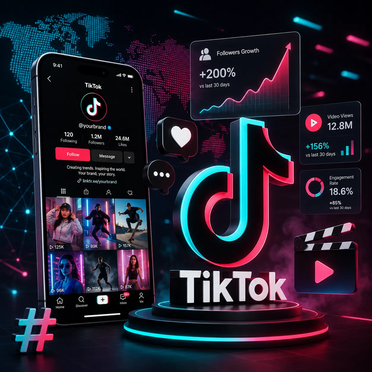 TikTok社媒运营服务｜短视频增长与品牌流量提升
