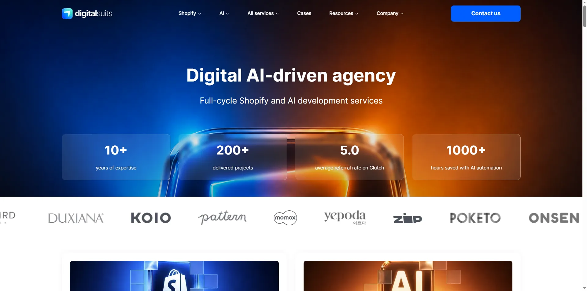 最值得信赖的7家Shopify建站服务商:跨境品牌和DTC独立站怎么选? 6 digitalsuits